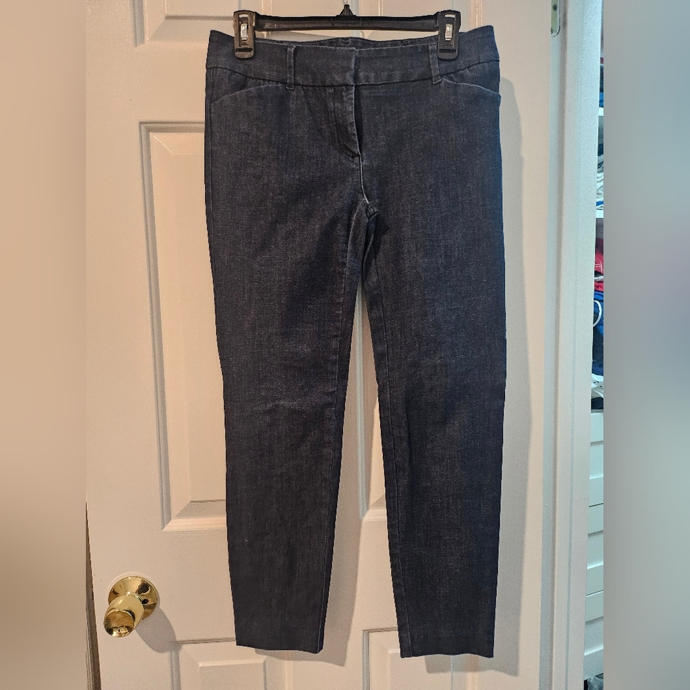 New York & Company Dark Blue Slim Ponte Knit Pants